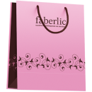 Подарочный пакет Faberlic розовый 19,5х23,5х9 см